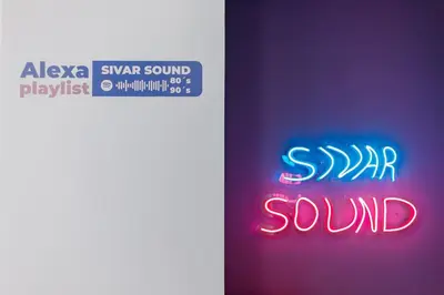 a sign that says super sound next to a supersound sign at ¡Sivar Sound! Music Design! in San Salvador