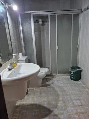 a bathroom with a toilet and a sink and a shower at Casa isabel in Santa Ana