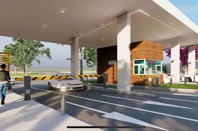 a rendering of a car parked in a parking lot at Tiny but cozy home in Santa Ana in Santa Ana
