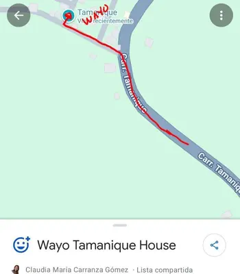 a screenshot of a map of the wpx narrative house at Wayo ocean view Tamanique house in Tamanique