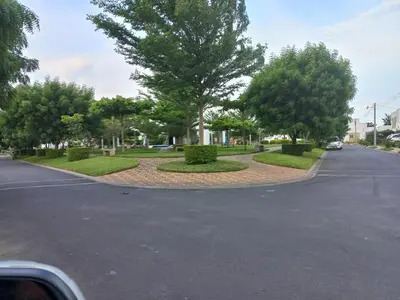 an empty street with trees and a driveway at Casa Romero in San Miguel