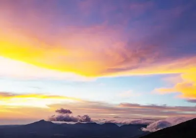 a view of a colorful sky with clouds at \u30c4 Izalco Volcano Suites in Izalco