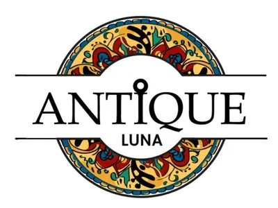 a logo for an authentic lounge luna at Hostal Antique Luna in Santa Ana