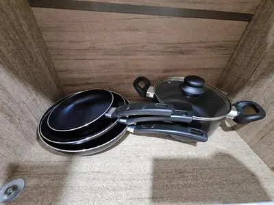 a black pot sitting on the floor in a room at Residence in San Miguel in San Miguel