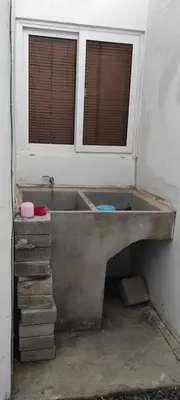 a large concrete tub in a room with two windows at Luxury Living apartment P5314 in San Miguel