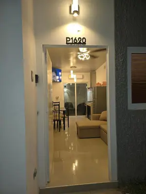 a hallway leading to a living room and a dining room at Luxury Living apartment P1620 in San Miguel