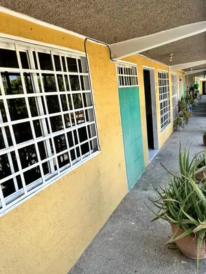 a building with windows and plants in front of it at Tu Estancia en San Salvador in Mexicanos