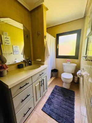 a bathroom with a toilet and a sink and a mirror at Essenz Bahía in El Níspero