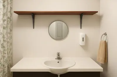 a bathroom with a sink and a mirror at Suite Linda Vista Descanso y Naturaleza in San Marcos