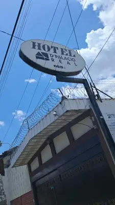 a sign on top of a building at Hotel D' Palacio Real in San Miguel