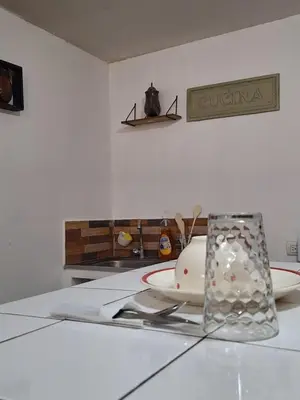 a kitchen with a counter top with a bowl and a sink at Apartamento Rústico in Concepción de Ataco