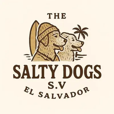 a logo for the salty dogs xv salvooration at The Salty Dogs in Playa San Blas