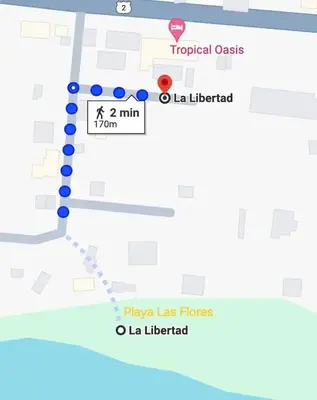 a map of the pizza less floors in la liberta at Surfcity - AC - WiFi - Coastal Paradise SV in La Libertad