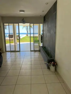 a hallway with a view of the ocean at House in Costa del Sol with beach access 5 bedrooms in Marcelino