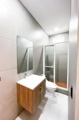 a bathroom with a sink and a toilet at amaremar in San Luis